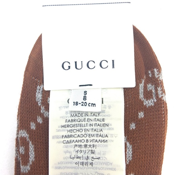 Gucci #631451 GG Glitter Ankle Socks, Size Small - Picture 5 of 6